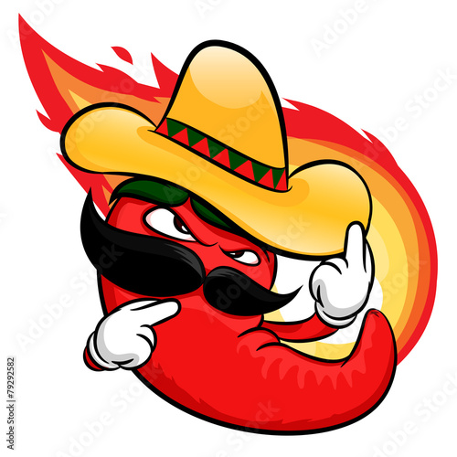 red hot chili pepper cartoon