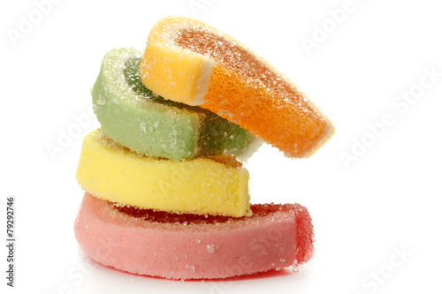 Stacked colorful jelly sweets