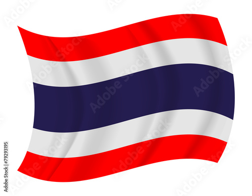 Thailand flag waving vector