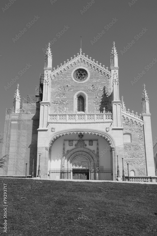 Fototapeta premium Madrid black white. Black and white.