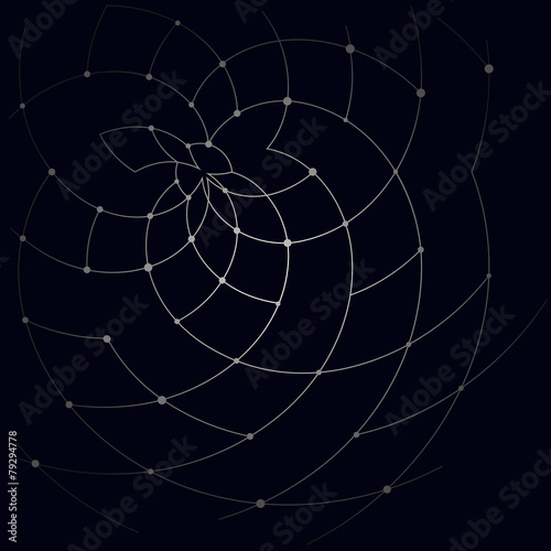 Geometric vector pattern,curves and nodes
