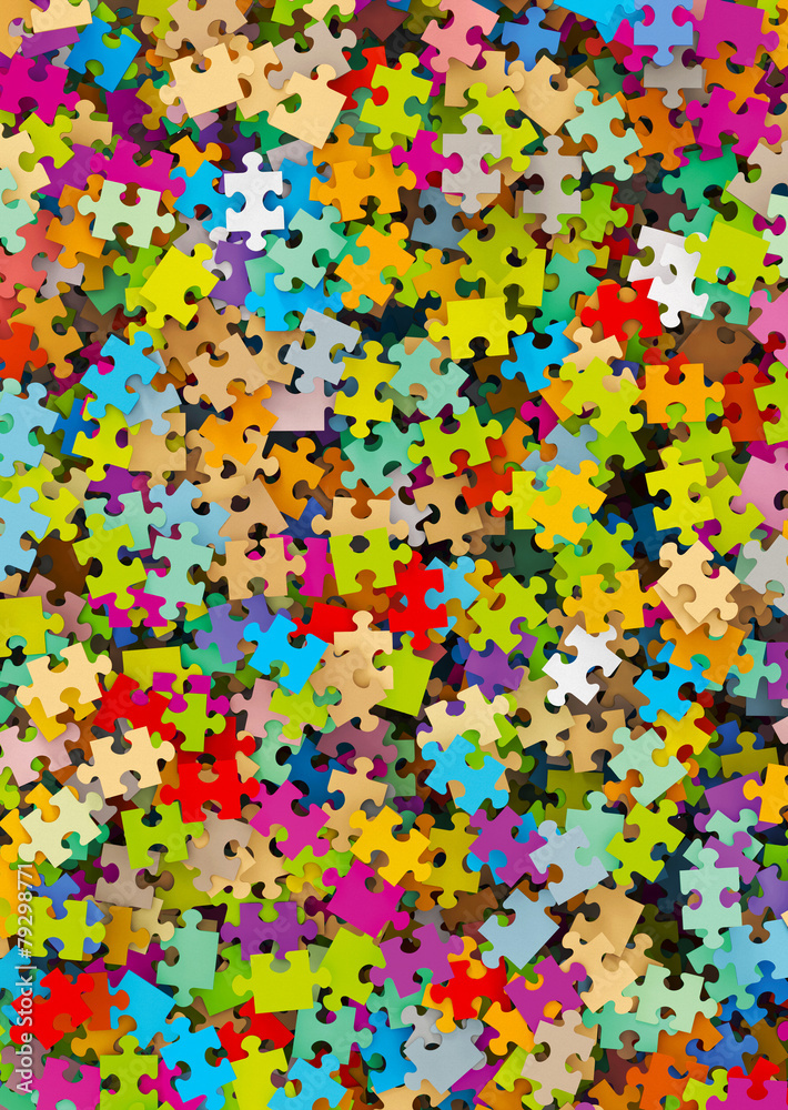 Puzzle, Hintergrund, Textur, Puzzel, Puzzleteile, Jigsaw, farbig  Stock-Illustration | Adobe Stock