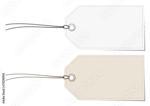 2 Label Stitching Border White/Beige