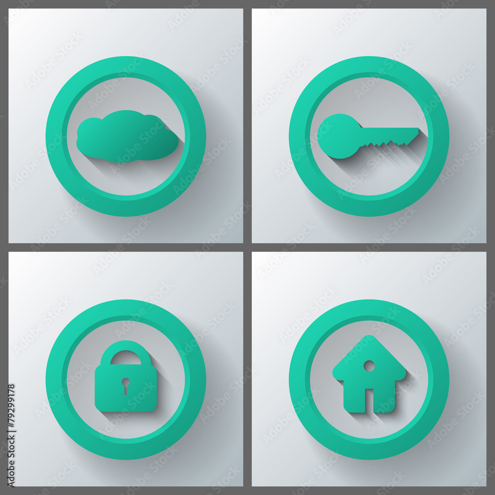 Set of four icons.