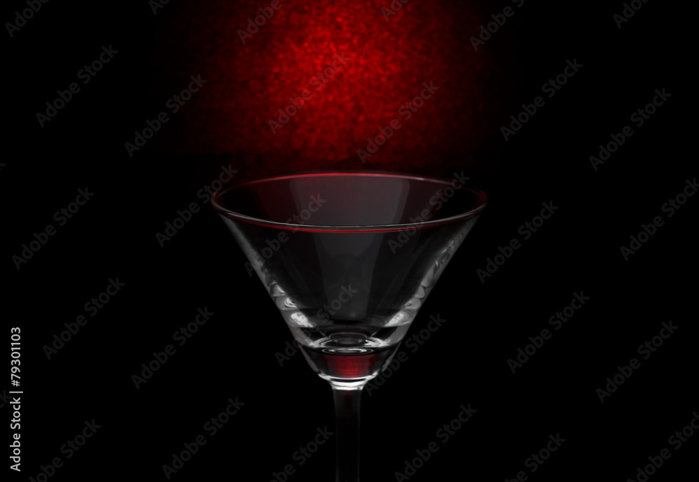 Empty martini glass. Empty martini glass.