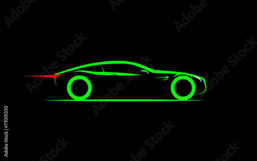stylized car coupe