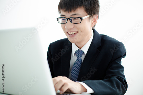 Businessman analyzing investment charts. Accounting