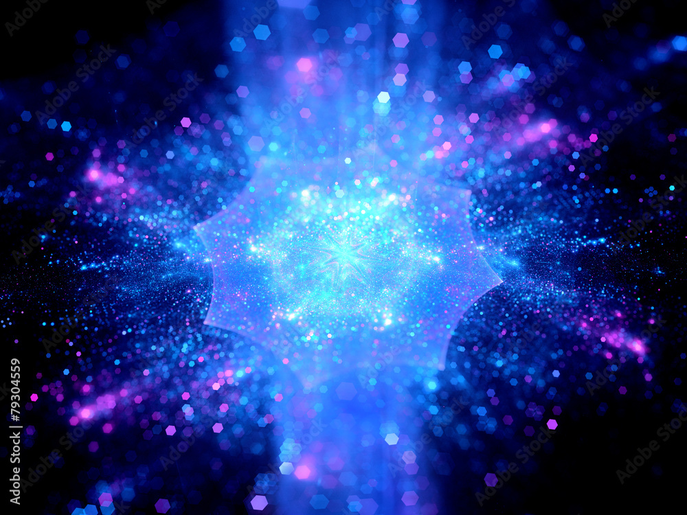 Obraz premium Colorful explosion in space
