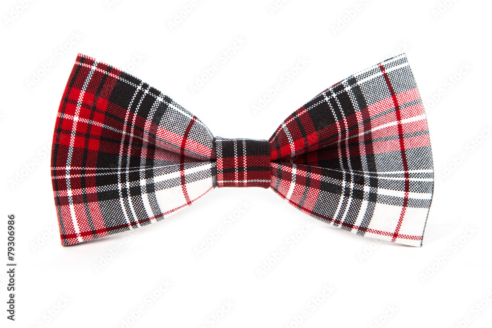 Colored men's bow tie isolated on the white background