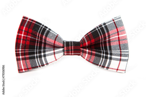 Colored men's bow tie isolated on the white background
