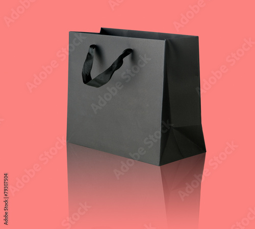 Black shopping bag.