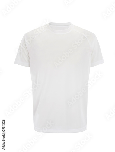 White t-shirt isolated on white