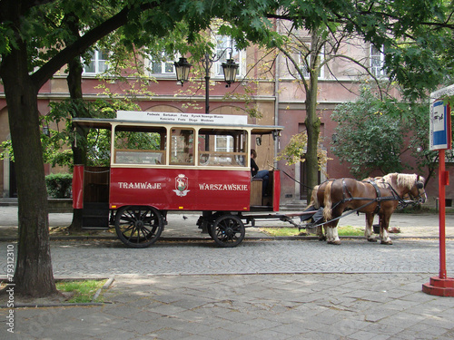 Vintage horse-drawn tram