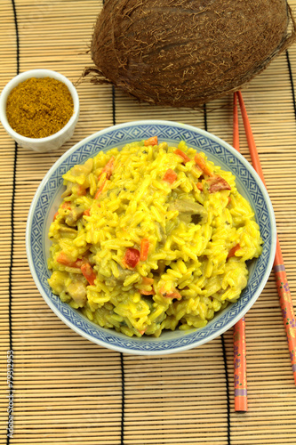 riz au curry et lait de coco