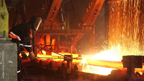 Steel making at the factory