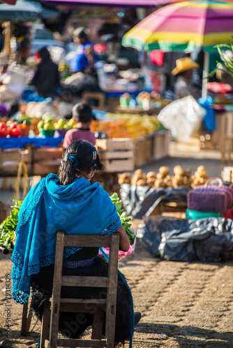 Women at San Juan Chamula, inhabited by indigenous Tzotzil Maya