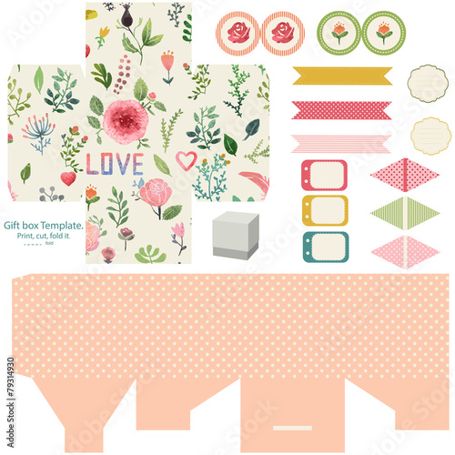 Gift box template