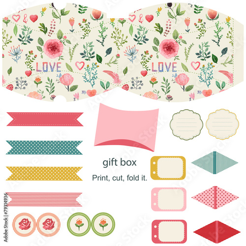 Gift box template