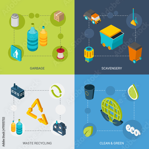 Garbage Isometric Set