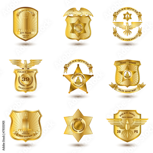 Police Badges Gold