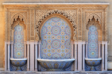 Stickers Marokko Mozaïek fontein in Rabat Marokko  © Alexmar