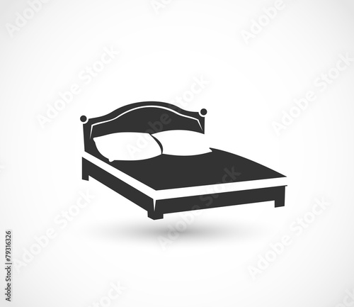 Bed icon vector