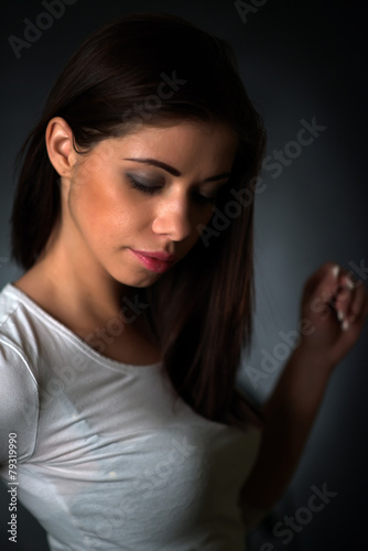 	attractive young woman dancing