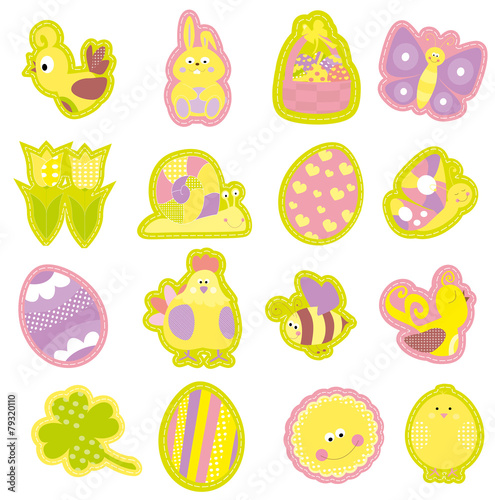 Easter elements set / vector