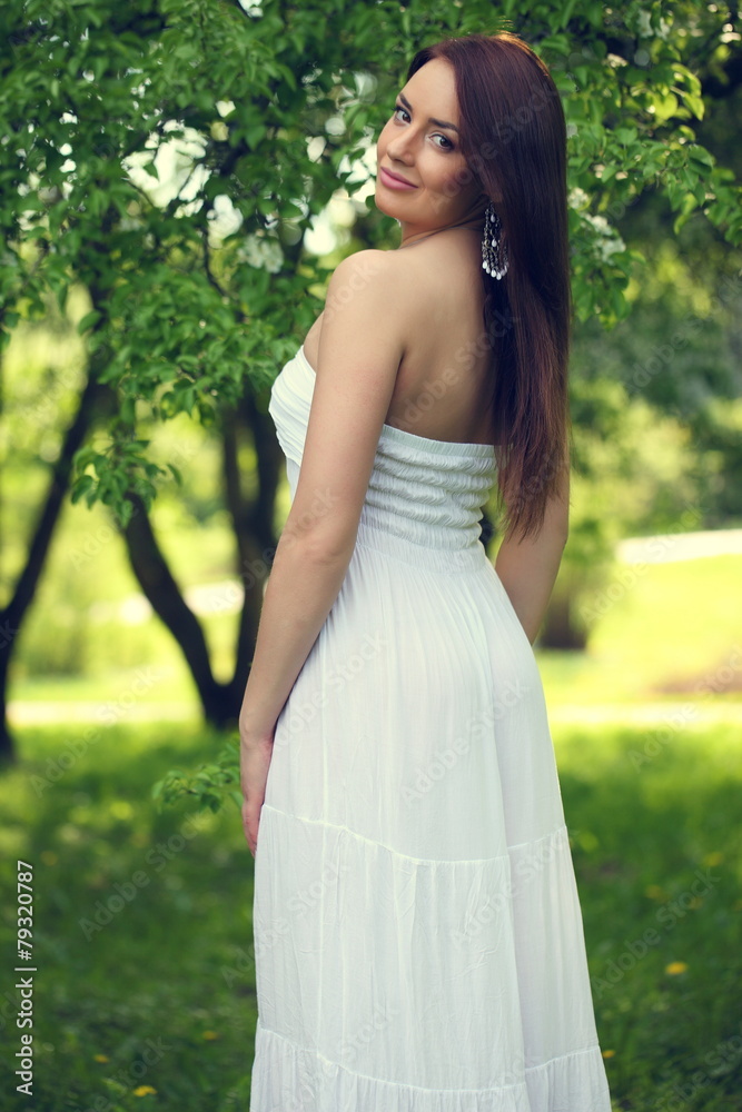 portrait of a beautiful girl on the nature portrait of a beautiful girl on the nature