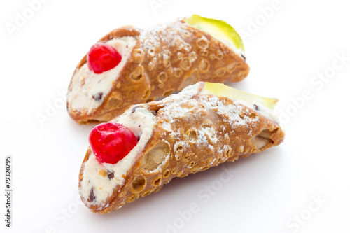 Fotografi Sicilian cannoli from Italy