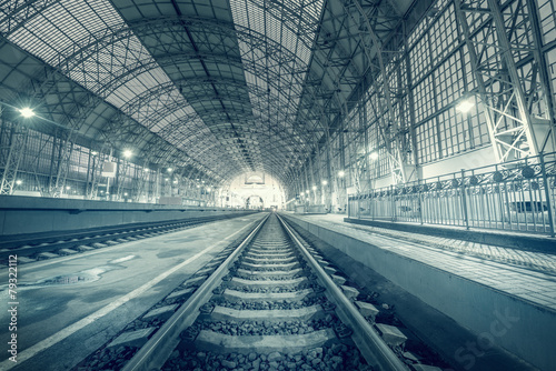 Empty terminal railway station.