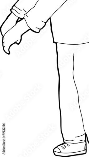 Outline Of Hands Pulling Something