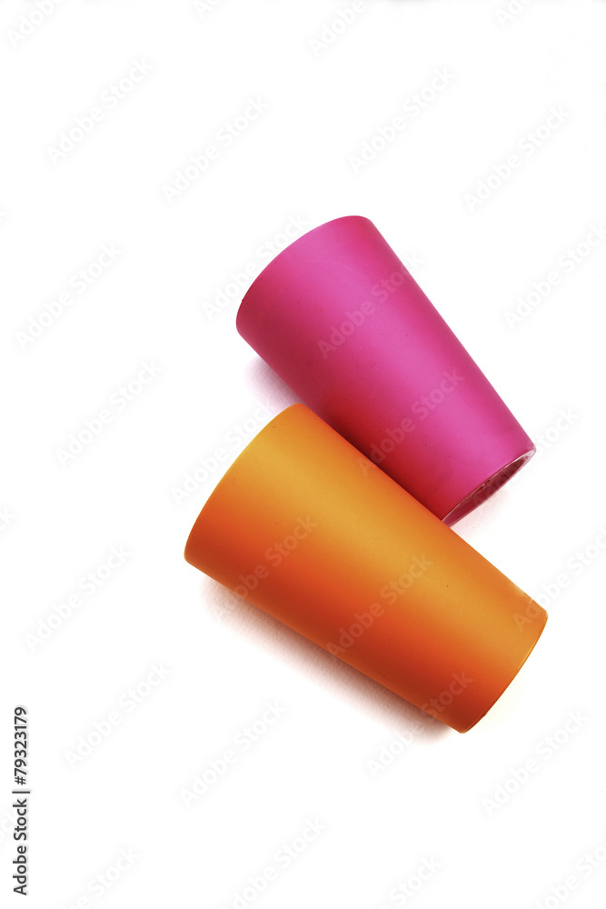 plastic cup on white background plastic cup on white background