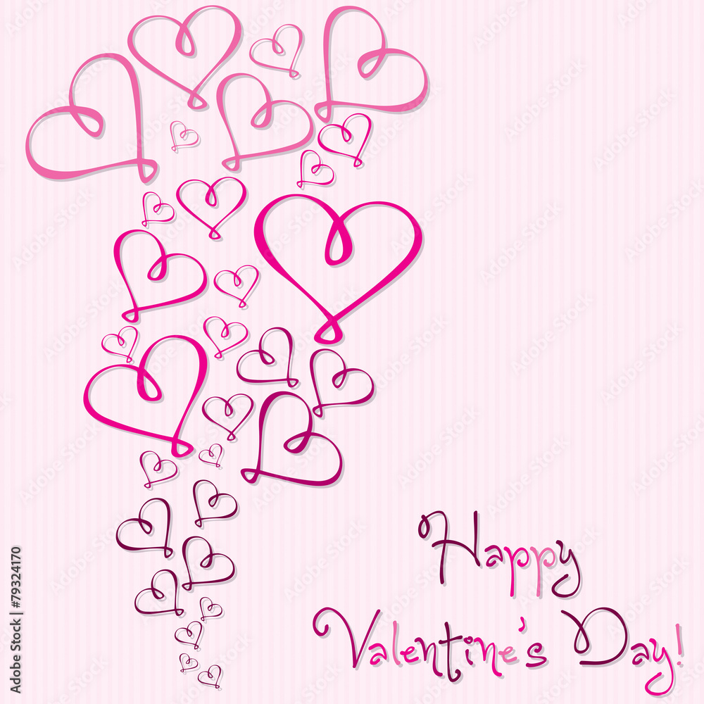 Valentine's Day heart card in vector format.