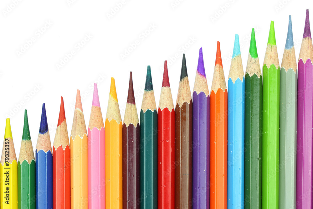 layout chart style colour pencils isolated on white background layout chart style colour pencils isolated on white background