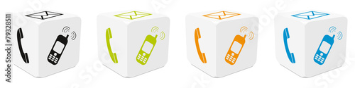 Würfel, Icon, Symbole, Support, Auskunft, Kontakt, Info, Design