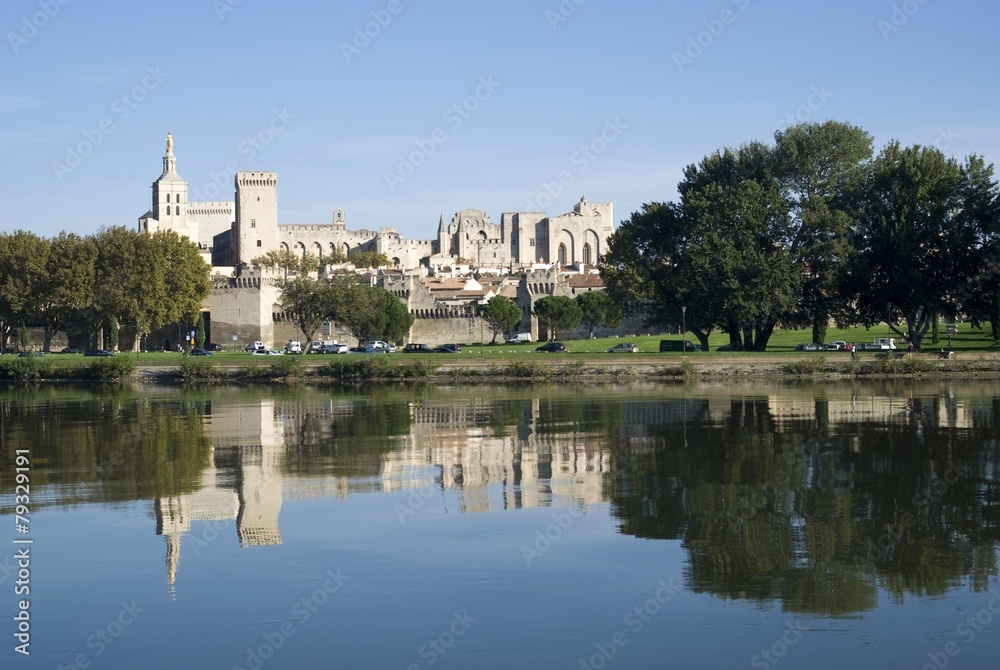 France, Avignon, across the Rhone