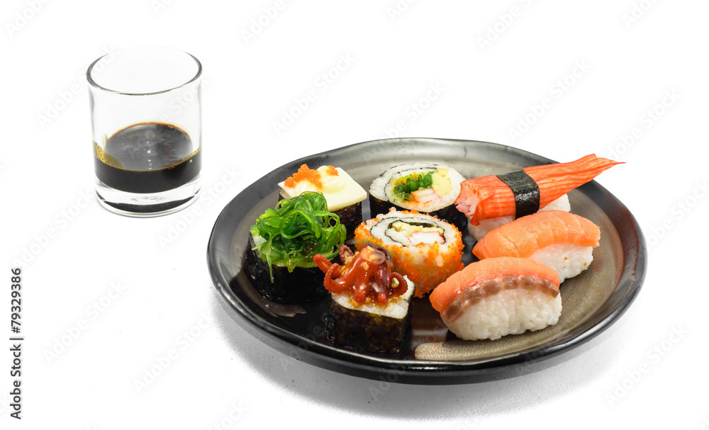 sushi on dish sushi on dish