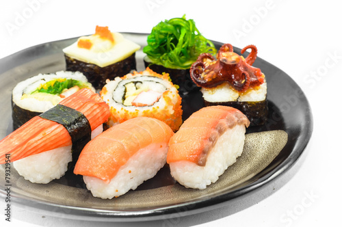 sushi on dish