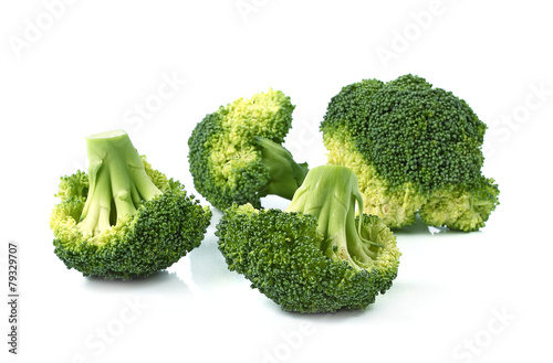 Fresh broccoli isolated on a white background
