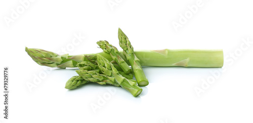 Bunch of fresh asparagus isolated on white