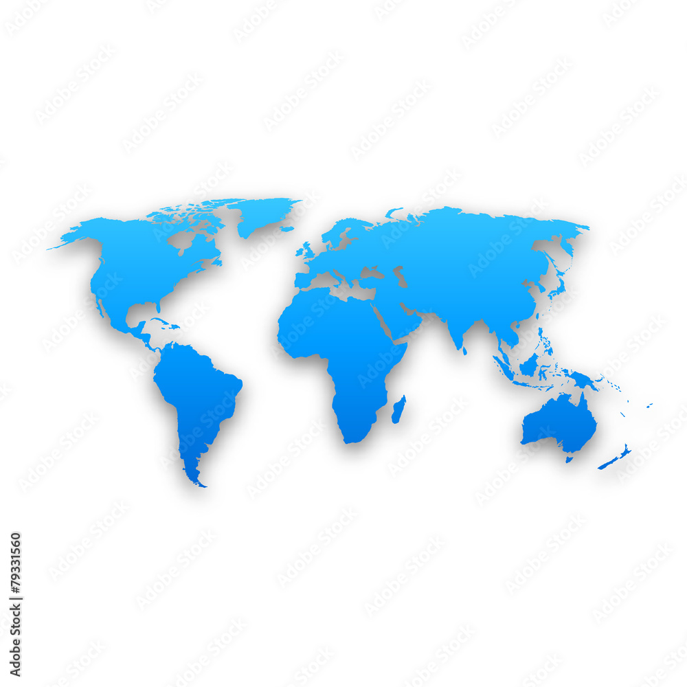 3d world illustration with smooth vector shadow. 3d world illustration with smooth vector shadow.