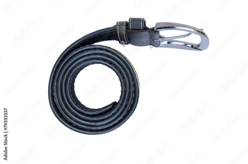 Leather belt isolated Leather belt isolated