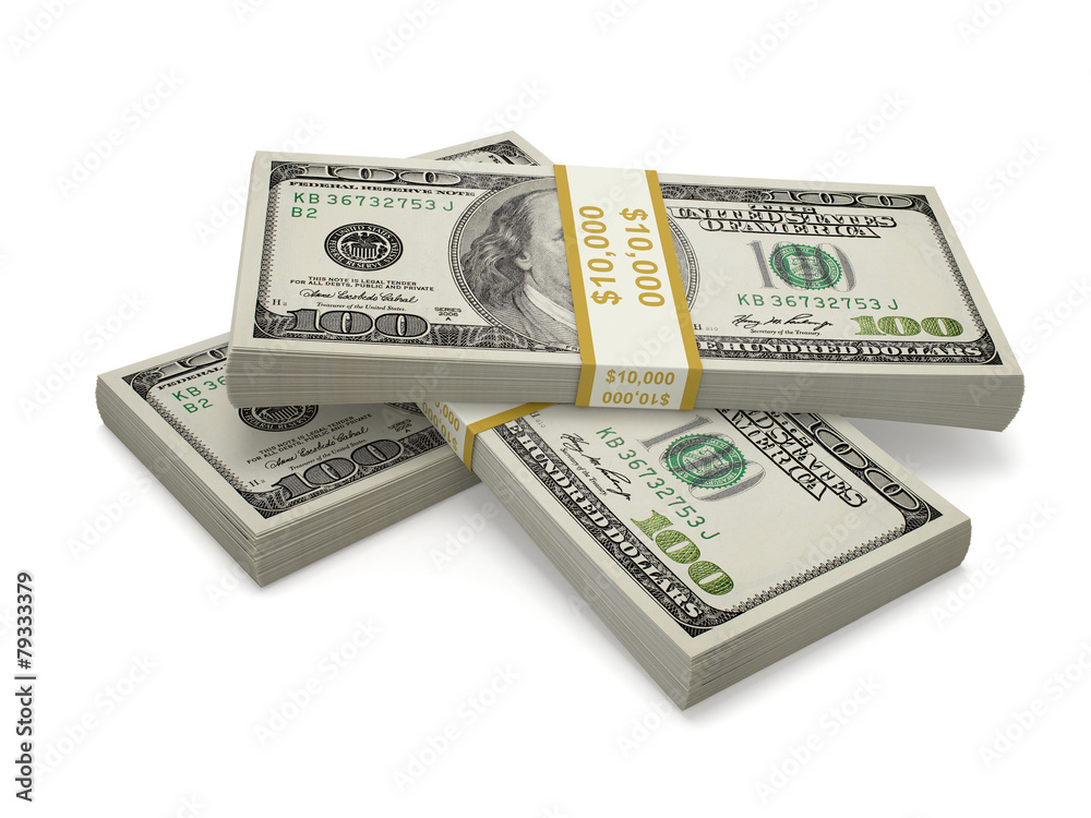 three packs of one hundred dollar bill three packs of one hundred dollar bill