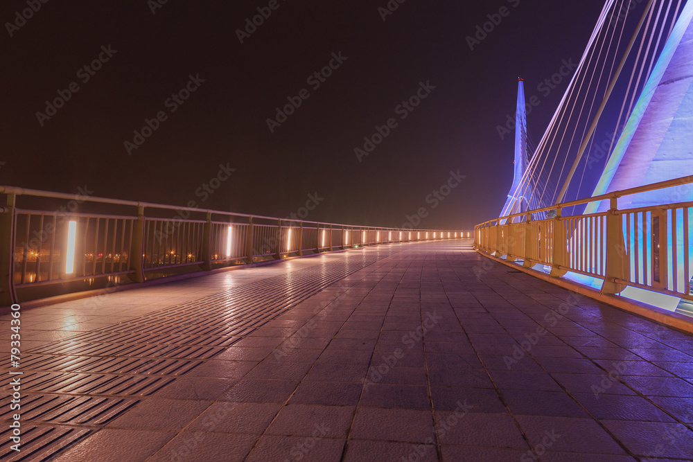 Fototapeta premium modern bridge at night