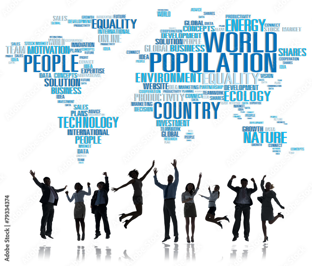 World Population Global People Community International Concept World Population Global People Community International Concept