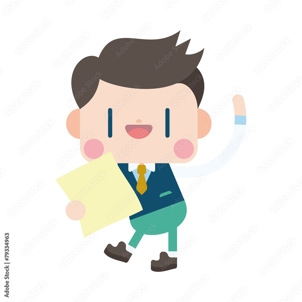 Character illustration design. Businessman message cartoon,eps