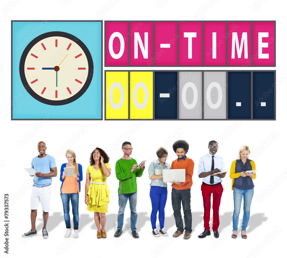 Obraz premium On Time Punctual Efficiency Organization Management Concept