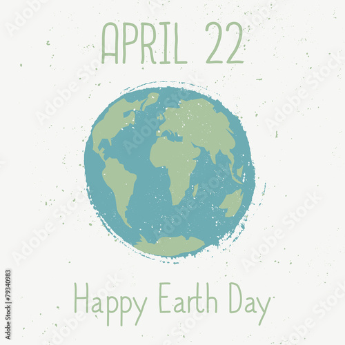 Earth Day Typographic Design