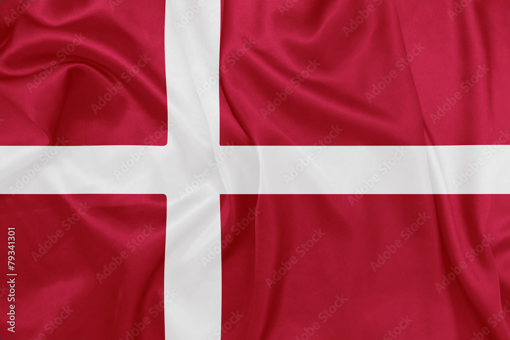 Denmark - Waving national flag on silk texture Denmark - Waving national flag on silk texture